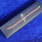 925 Silver Moissanite Colored Bracelet.
