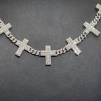 Silver Moissanite Cross Necklace at Flawless Jewelry